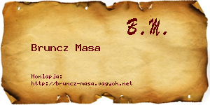 Bruncz Masa névjegykártya